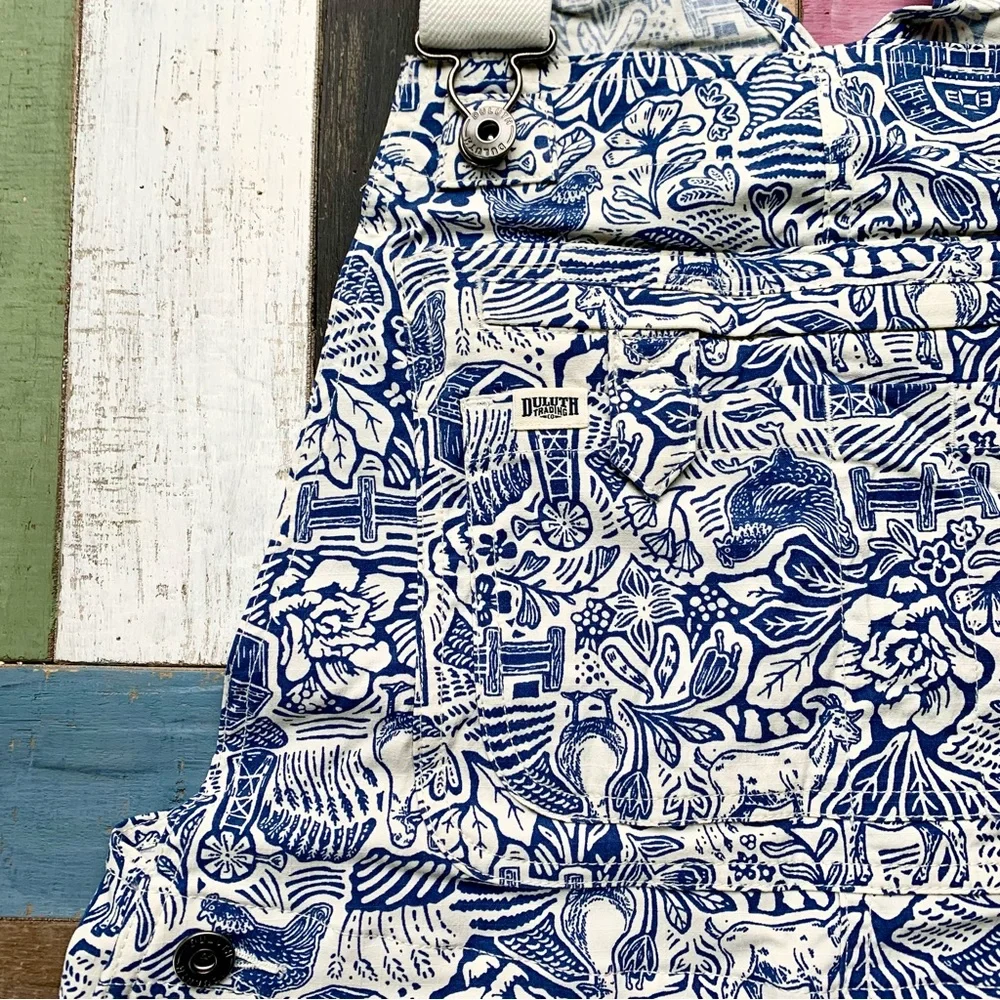 NWT Duluth Small x35L Heirloom Gardening Bib Overalls Farm Toile Garden Outdoors - Picture 6 of 10